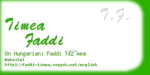 timea faddi business card